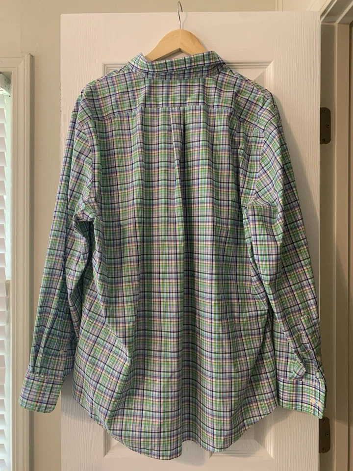 Camisa de manga larga Lauren Ralph Lauren para hombre 2XL, 18 1/2 pastel abotonada Foto 4 de 4