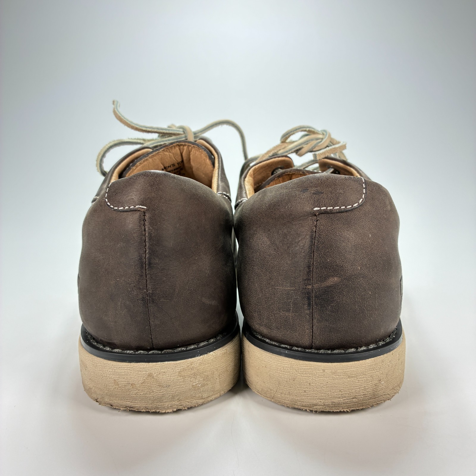 SAOLA Scarpe Oxford Sperry Top Sider Marrone Scamosciato Casual Stringate Uomo Taglia 10 M