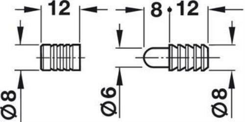 Baseboard alignment dowels (4 pairs) - Picture 3 of 3
