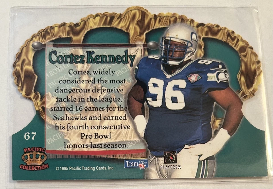 1995 Pacific Crown Royale Copper Cortez Kennedy #67 HOF - Image 2 of 2