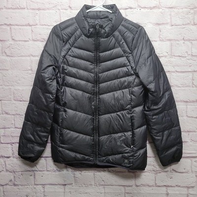 Rip Curl Anti Series Puffer Jacket Womens 10 Black Quilted Duck Down Insulated
