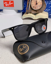 Ray-Ban RB4440N Square Sunglasses Black Polarized Lens Unisex Black Frame Luxury