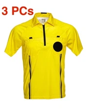 3 PCs of Murray Sporting Goods Men's Yellow ShortSleeve Soccer Referee Jersey L 