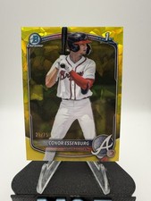 2025 Bowman Draft Sapphire - Conor Essenburg - 1st Yellow Refractor /75 - Braves