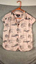 Patagonia Pataloha Shirt Womens 18 Pink Hawaiian Kaka Ako Button Cap Sleeve