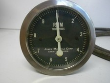 Vintage Jones Motorola Corp. Mechanical Tachometer Tach 10000 Rpm Race Car Boat
