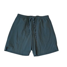 LANDS' END Men's swim/all around shorts, size LG, built in spandex lining, green