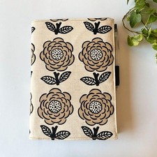 Big Hobonichi 5-Year Notebook Cover A5 Circle Flower Pattern Brown/Lilac