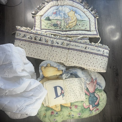Winnie The Pooh Crib Bedding Set 3 Pieces Vintage
