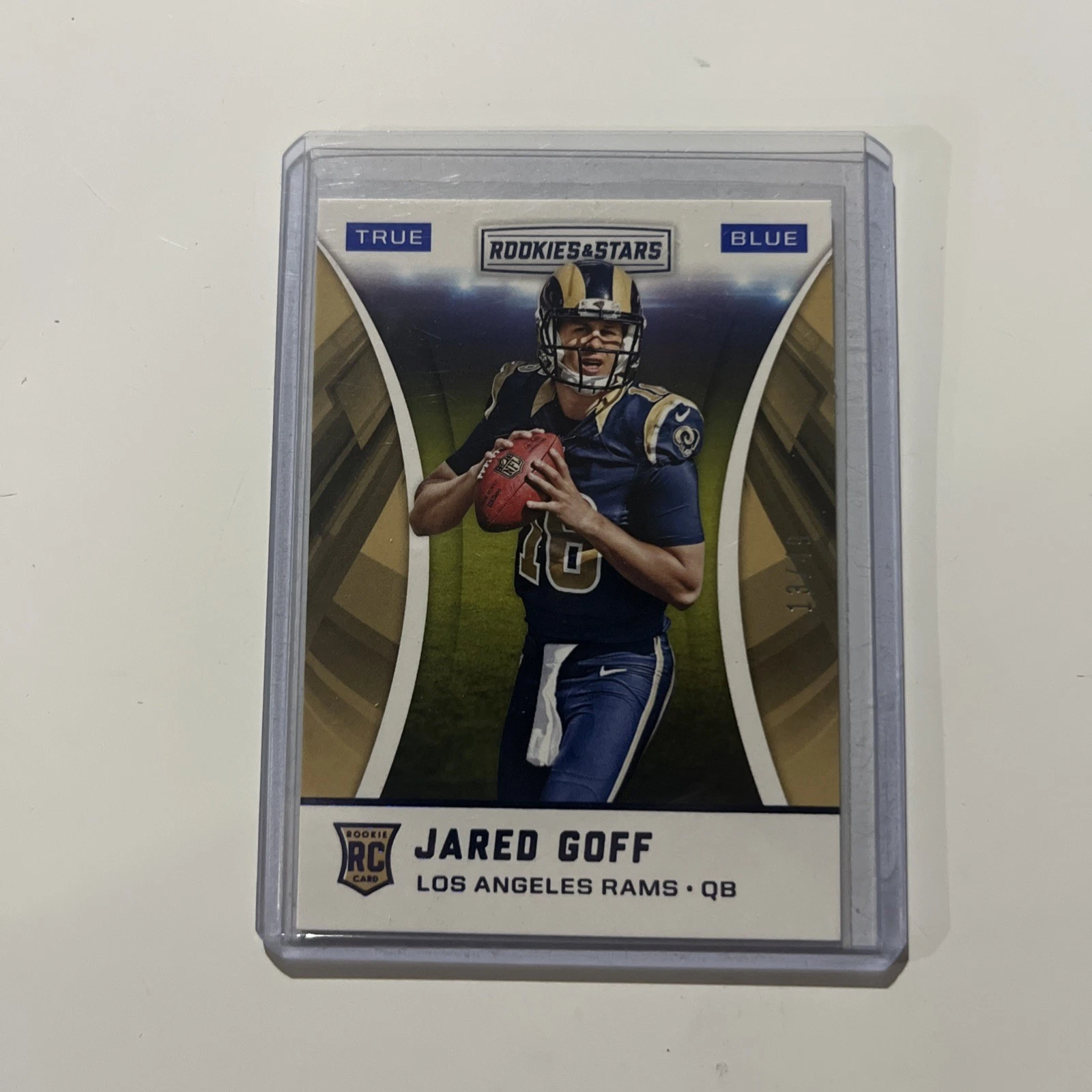 Jared Goff Panini Rookies & Stars #167 True Blue