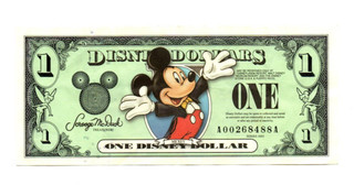 1 DISNEY DOLLAR VERY FINE NOTE FROM DISNEYLAND 2003