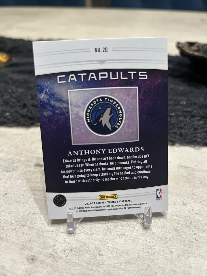 2023-24 Panini Origins Catapults Anthony Edwards #20 SP Insert - Image 2 of 2