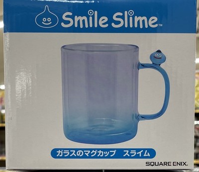 Dragon Quest Smile Slime Glass Mug Cup Slime Blue Square Enix