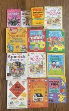 First Thousand Words Spanish English Bilingual Learning Book Lot Usborne Picture