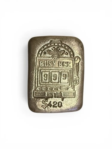 Rare 3.95oz “Busy Bee” Silver Bar By Dennis England 999 Fine Ingot Low Silver
