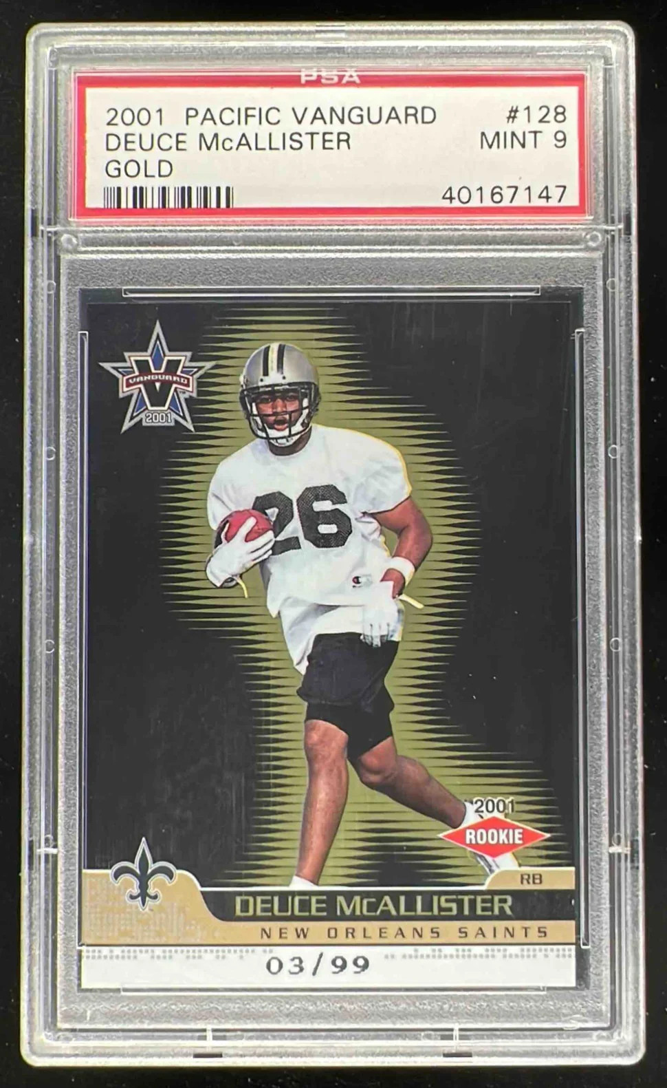 Deuce McAllister Pacific Vanguard #128 Gold