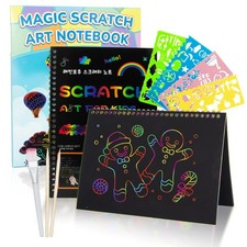 Smasiagon Scratch Paper Art-Crafts Kits 7.8 inches by 10.2 inches, GGC02-C