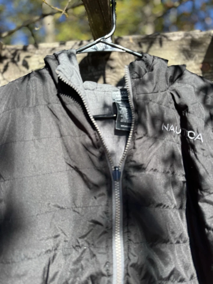 Chaqueta acolchada ligera para niños Nautica talla L 14/16 negra/gris Foto 3 de 4