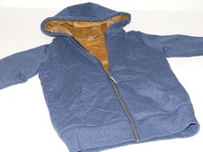Carters KIDS SIZE 7/7A Big Kid Zip Hoodie BLUE Faux Fur Lined Hooded Jacket