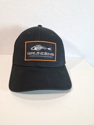 Grundens Gage Fishing 'Trucker Hat Men's Snap-back Mesh Fish Skeleton Logo