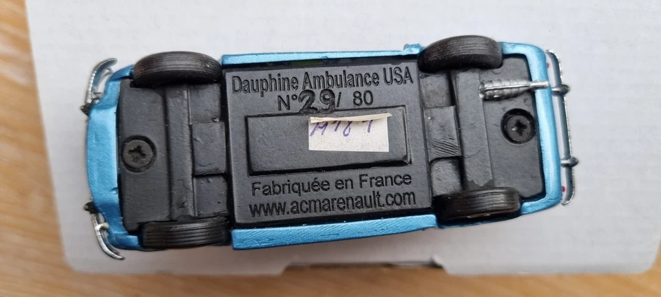 RENAULT Dauphine Ambulance Prison St Quentin ACMA 1/43 - Neuf Boîte RARE /80 - Photo 3/4