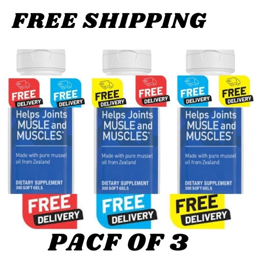 3Pack Omega XL 300 Capsules-Green Lipped Mussel Joint & Muscle Relief Supplement