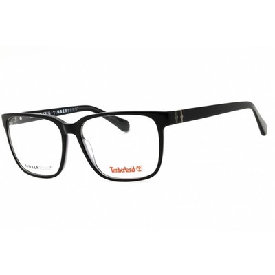 Timberland Men's Eyeglasses Shiny Black Acetate Square Shape Frame TB50034 001
