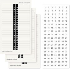 Breaker Panel Labels Electrical Electric Box Sticker Number Directory Load Cente