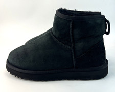 UGG Mini Classic Womens Boots Black Shearling Lined UK 5