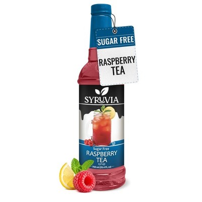 Syruvia Sugar Free Raspberry Tea Syrup 25.4 fl oz, for Drinks, Sodas & More