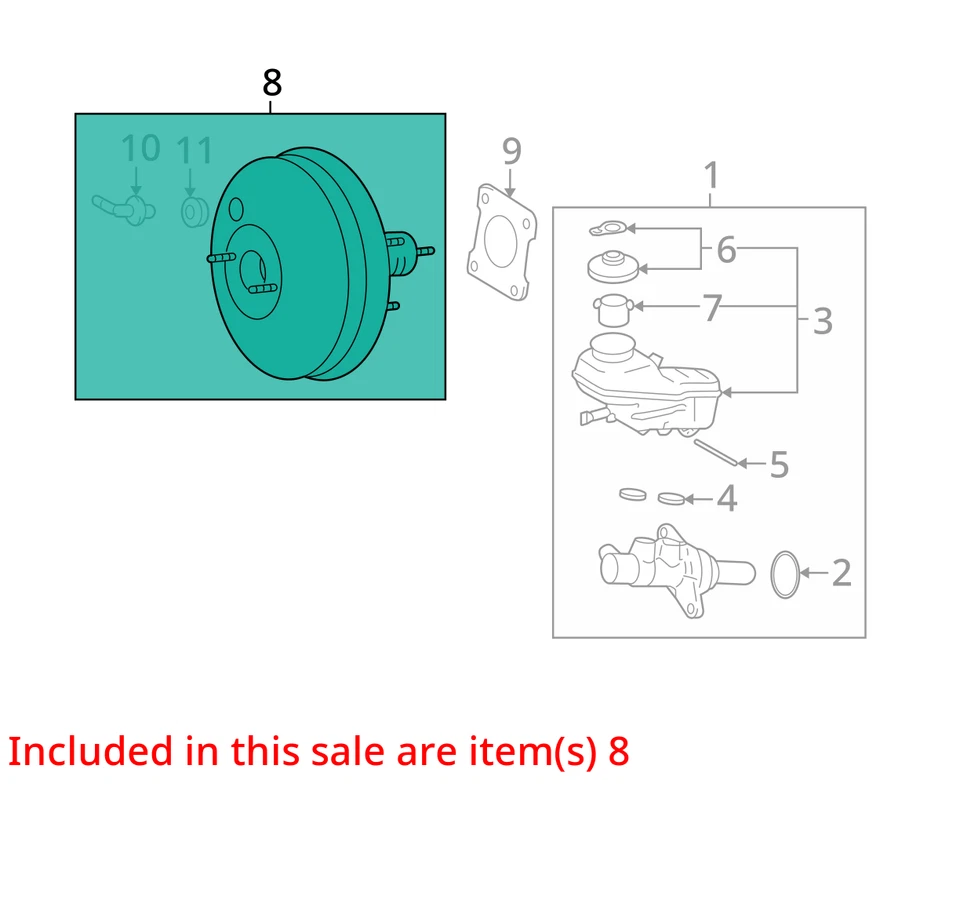 Toyota Matrix 2009 potenciador de freno OEM 129 k millas - LKQ424614014 Foto 4 de 4