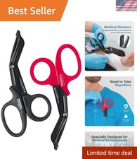 Cesoie per traumi EMT ad alto impatto da 7,5 pollici - rosso brillante confezione da 2 per uso medico