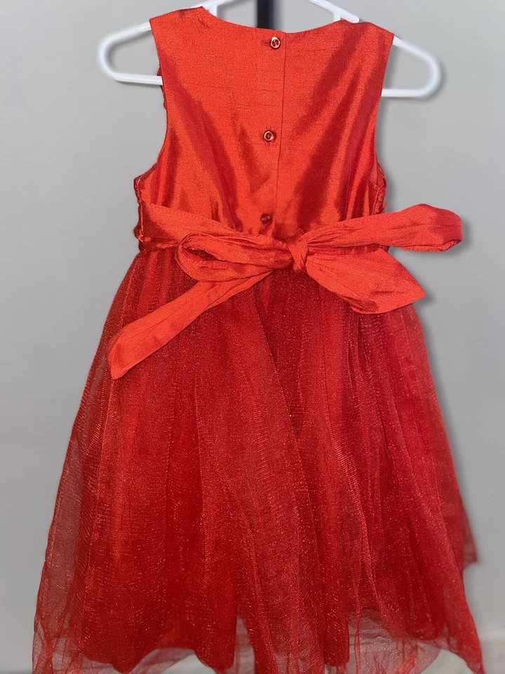 Marmellata 3T 美丽红玫瑰连衣裙薄纱裙 状况完好 — 第 2/4 张图片