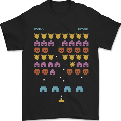 Retro Videospiel Arcade Gaming Gamer Herren T-Shirt 100% Baumwolle