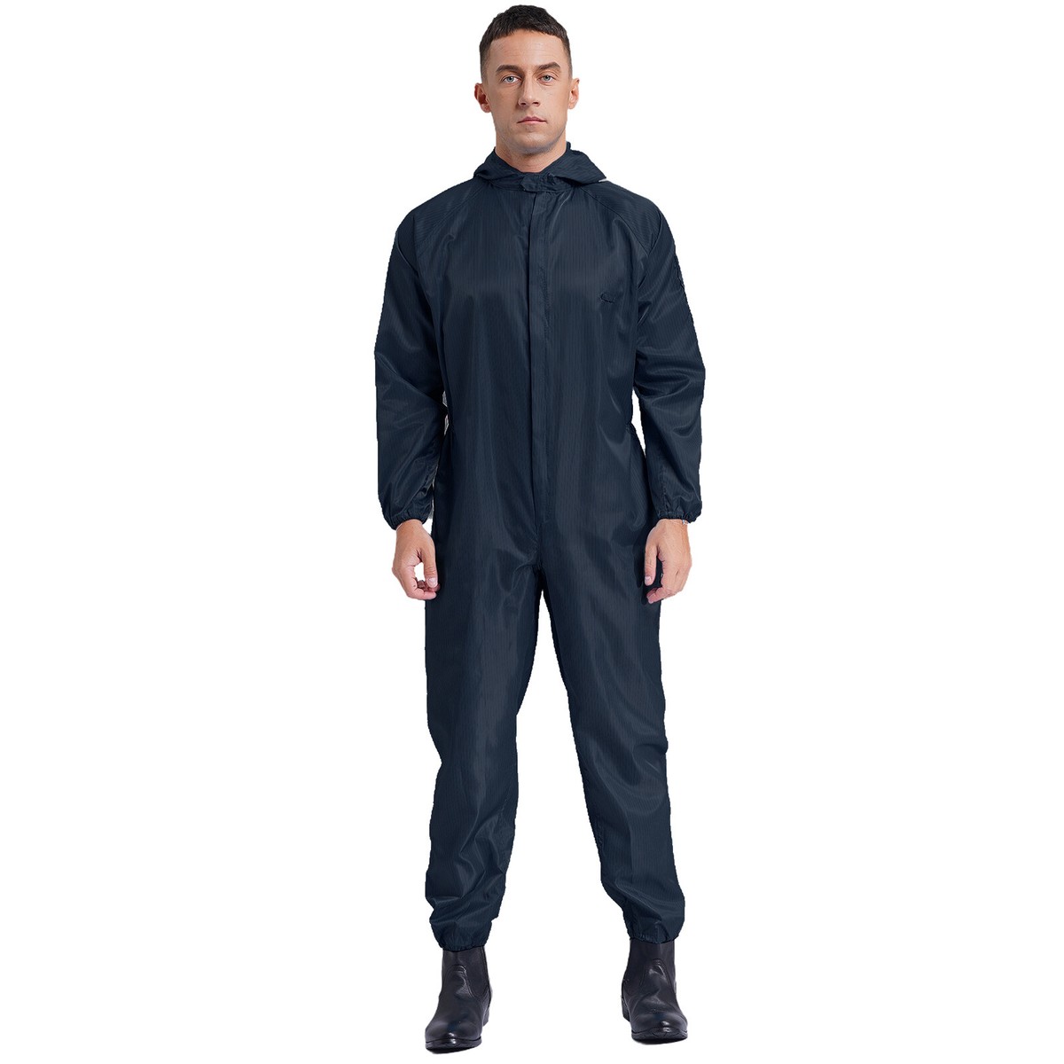 ラッセルノ RAIN JUMP SUITS Men's Waterproof Hooded Jumpsuits Raincoat One Piece Rain