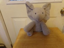 ANIMATED BABY GUND FLOPPY THE ELEPHANT PEEK A BOO GRAY ELEPHANT PLUSH FIGURE TOY