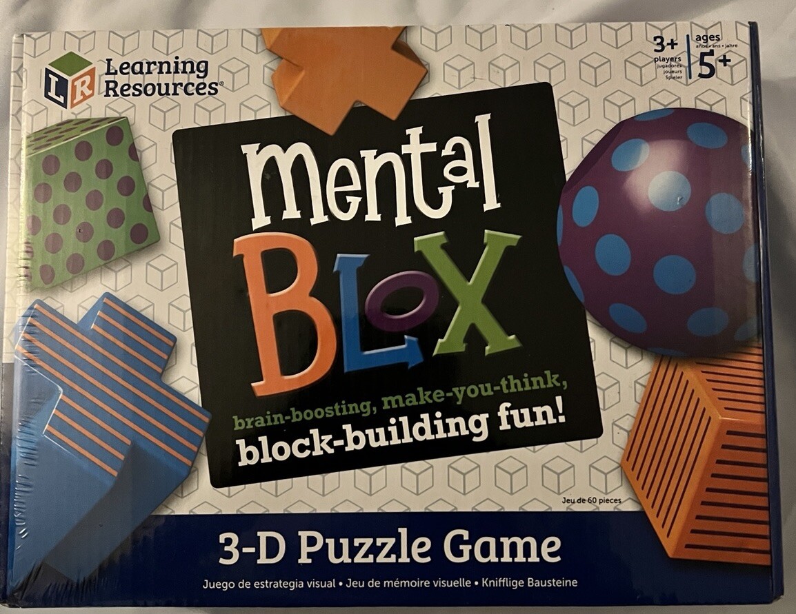 Learning Resources Mental Blox 3D Puzzle Game Matching Shapes
