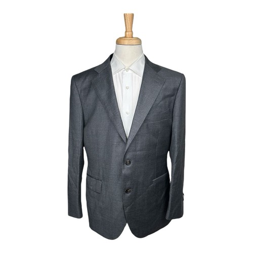 Suit Supply Gray Lazio Single Breasted Vitale Barberis Wool Blazer Size 46S