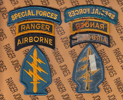 US Army Special Forces Group Airborne SFGA SF RANGER TOP Dress patch m//e set