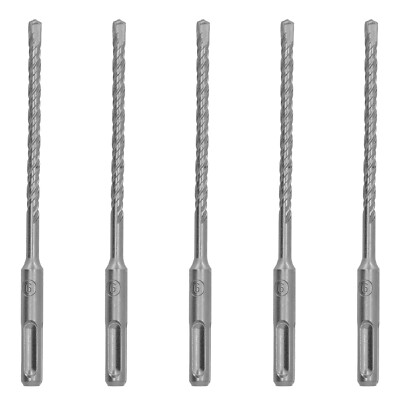 1/4''x6'' SDS Plus Rotary Hammer Drill Bit Carbide Tip for Concrete Masonry-5Pcs