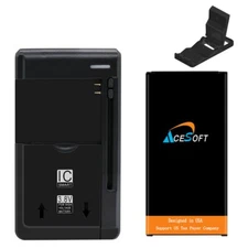 High Capacity 6820mAh Battery Wall Charger Bracket f Samsung Galaxy S5 SM-G900R4