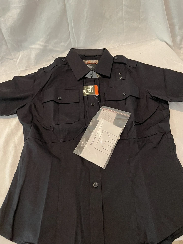 Camisa 5.11 táctica para mujer PDU clase B sarga S/S, 61168-724 azul marino medianoche Foto 4 de 4