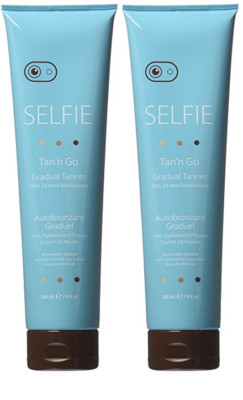 Selfie Tan'n Go Gradual Tanner with 24 Hour Moisturizers, 9 Oz (2 Pack)