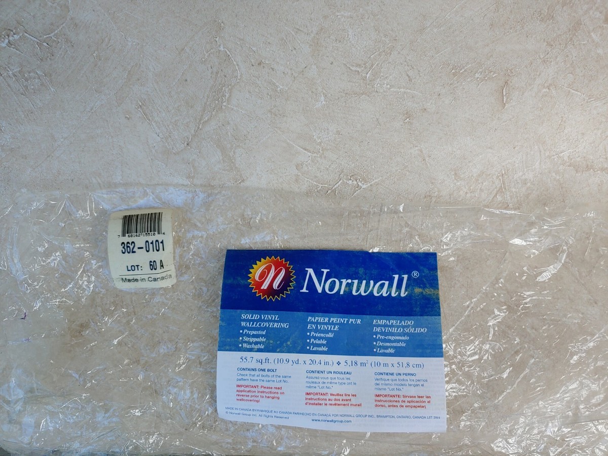 Vintage Norwall Vinyl Wallpaper 362-0101 Shades of Tan & Beige Faux Disc NIP  | eBay