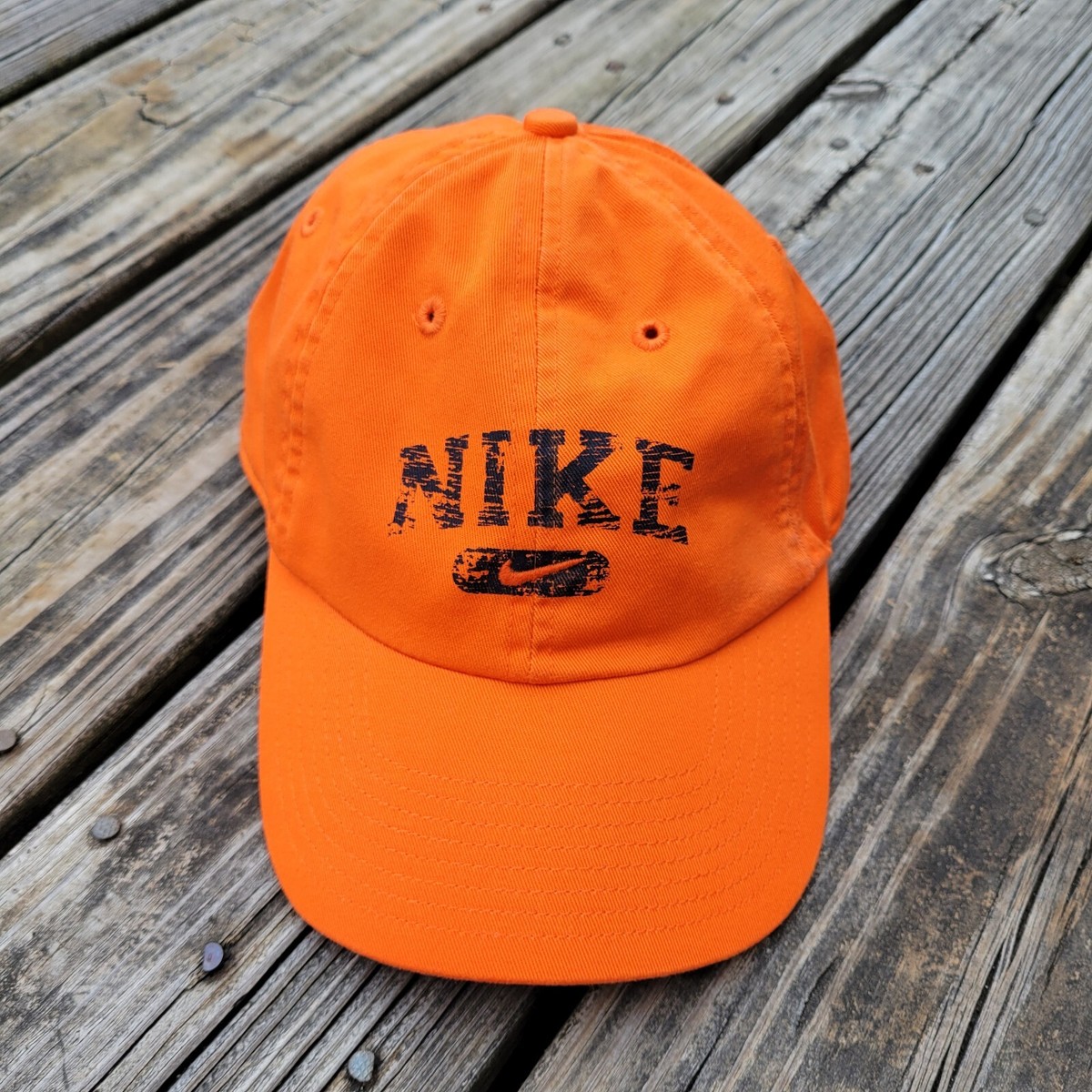 Nike Hat Men Strap Back Swoosh Retro Run Orange 1972 One Size