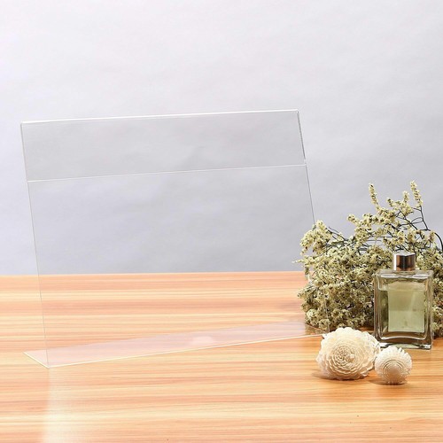 3Pack L-Shape Clear Photo Frame Picture Free Standing Acrylic Frame For Home Dec - Picture 4 of 12