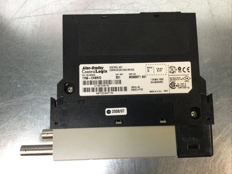 ALLEN BRADLEY 1756-CNBR CONTROL LOGIX CONTROLNET REDUNDANT BRIDGE MODULE, SER:D - Image 3 of 3