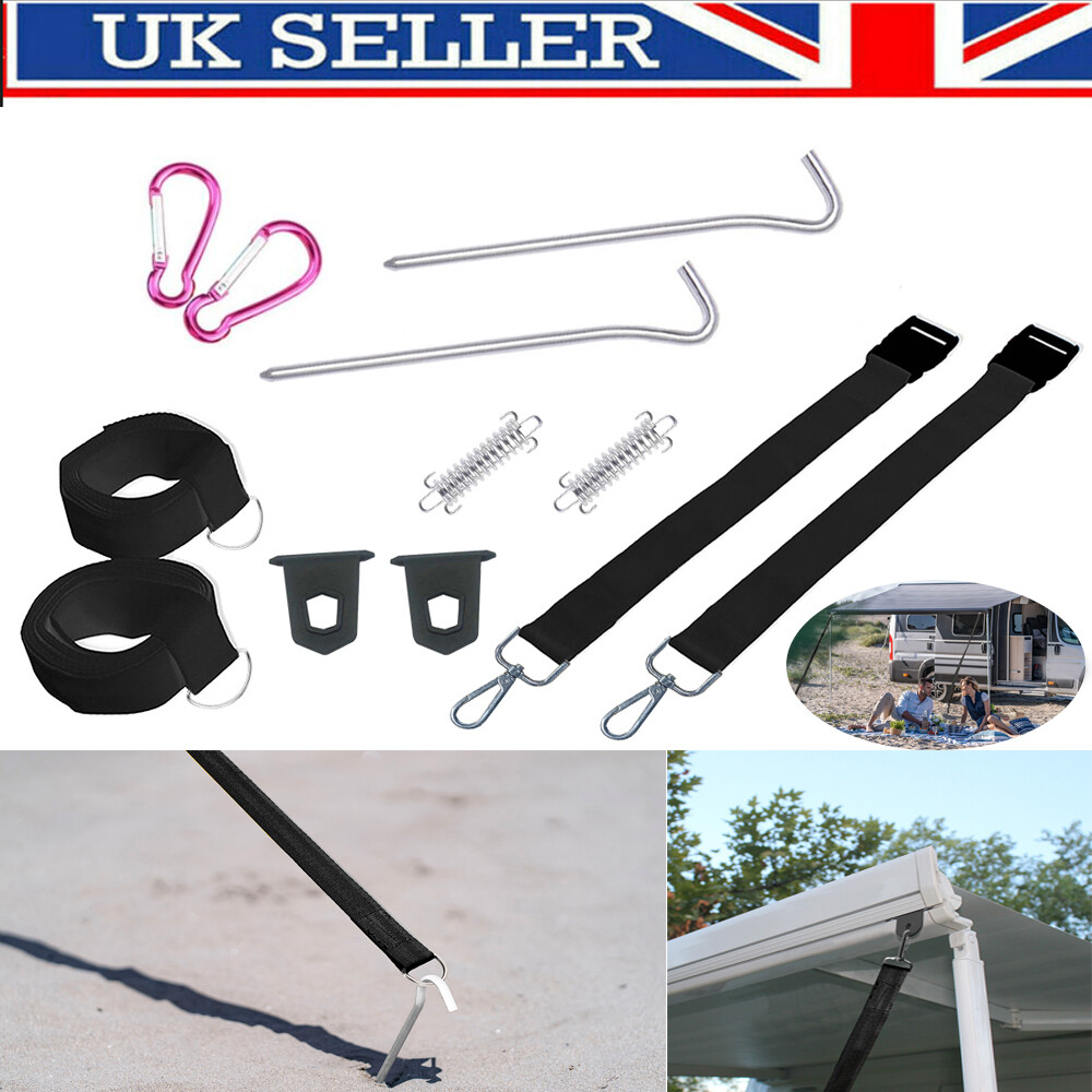 AWNING TIE DOWN KIT TYPE S BLACK FOR FIAMMA F35 F45 F65 CARAVAN