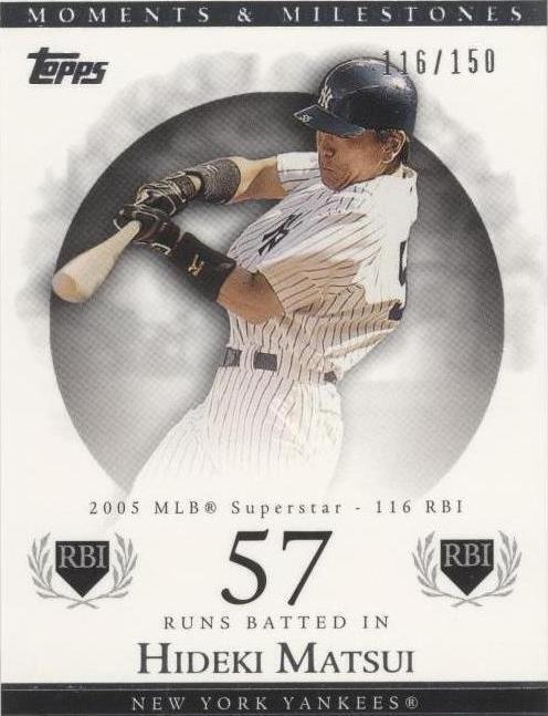 Hideki Matsui Baseball 2007 Season Sports Trading Cards