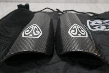 HAKA Carbon Fiber Soccer Shin Guards Football Leg Guard Pads BAG Adults SM LG